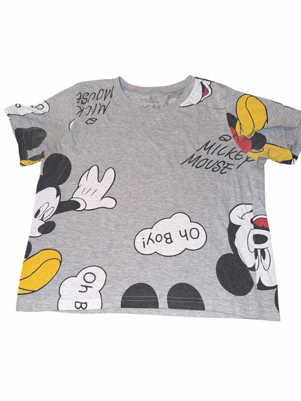 Mickey Mouse Grey Graphic T‑Shirt